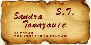 Sandra Tomazović vizit kartica